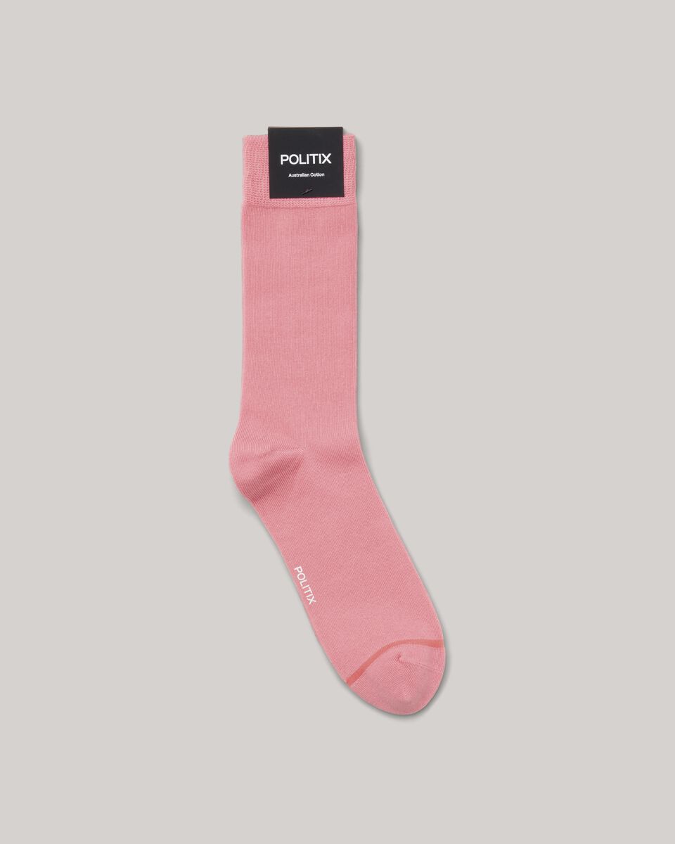 Australian Cotton Blended Sock, Rose, hi-res